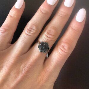 Kendra Scott Black Drusy Statement Ring